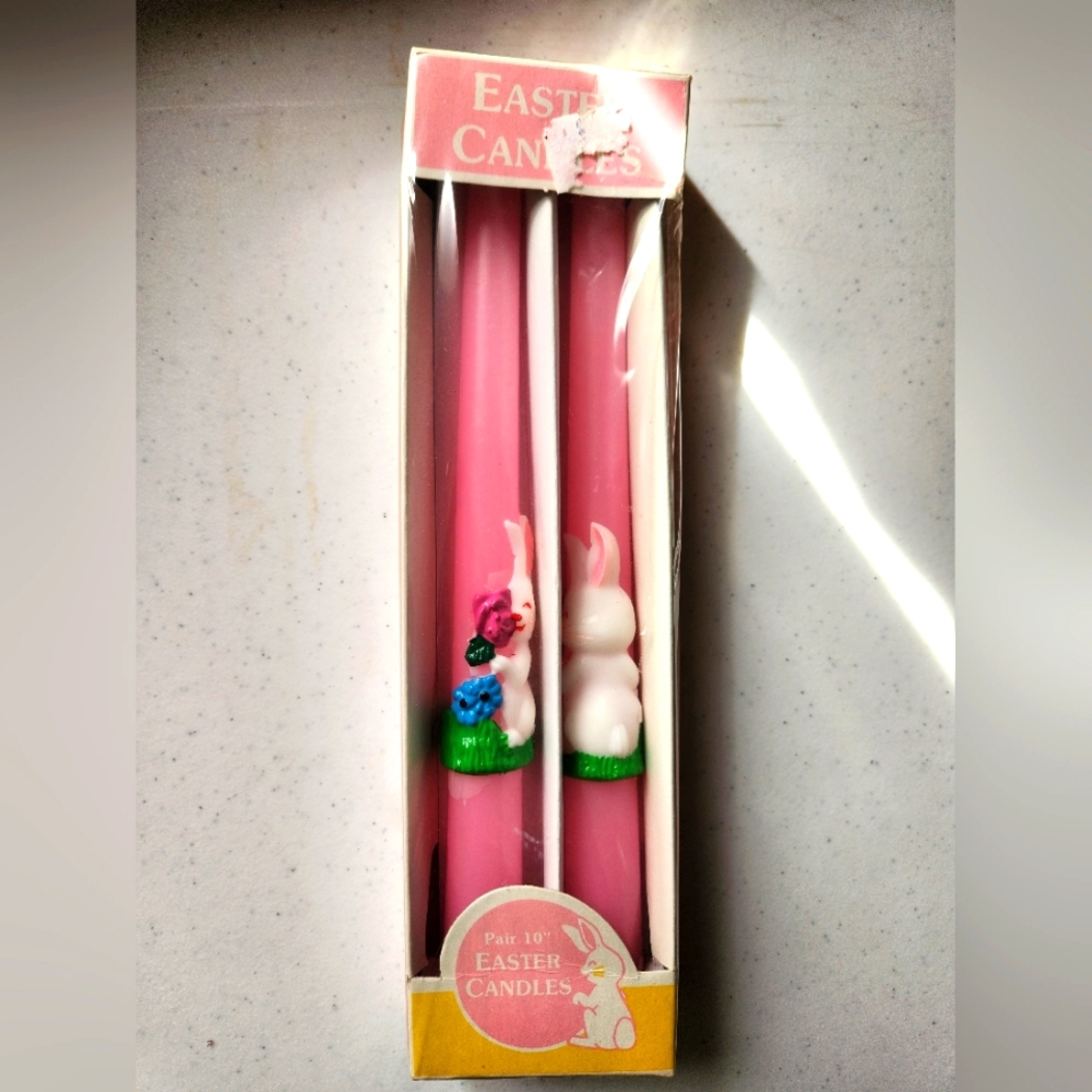 Vintage Easter Bunny Candlesticks